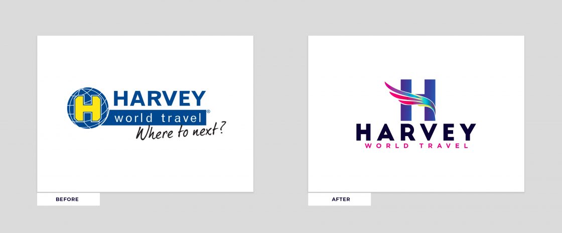 Harvey World Travel new logo