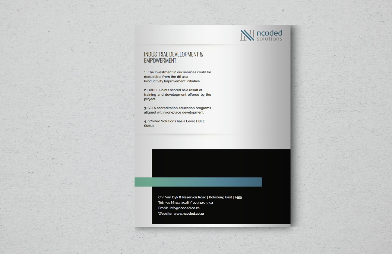 ncoded solutions company profile back cover