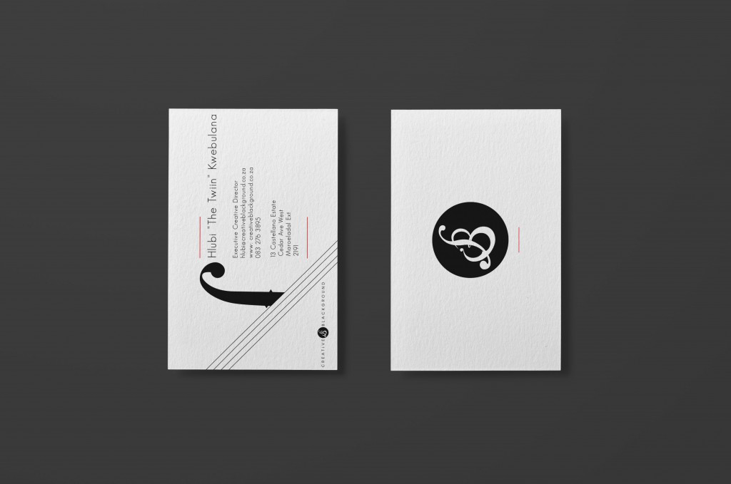 creative blackground business card