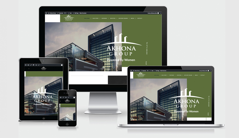 Akhona Group Website Mockup