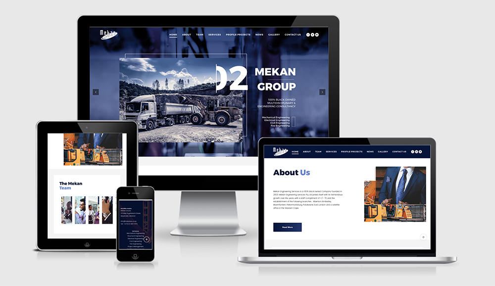 Mekan Group Website Mockup